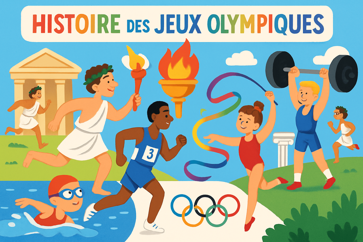 Les Jeux Olympiques expliqués aux enfants découvrez les jeux olympiques expliqués simplement aux enfants pour éveiller leur curiosité et leur passion du sport.